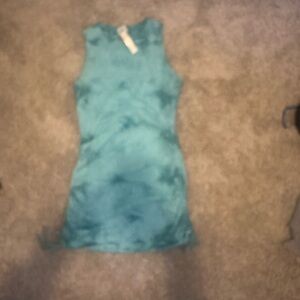 PINK Sleeveless Teal Kids Dress